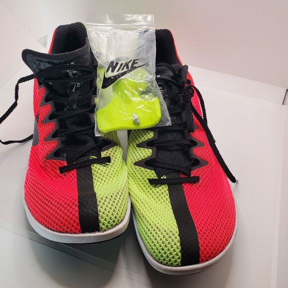 Nike Zoom Track Men’s Size 11 Shoes Rival Distance DC8725-601 Crimson/Volt - Picture 4 of 11